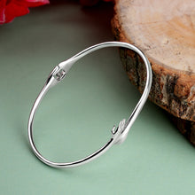 Load image into Gallery viewer, Silver Hug bracelet for Women and Girls silver Bracelet