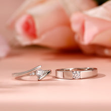 Load image into Gallery viewer, Silver Couple Ring Silver Rings For Couples on Anniversary
