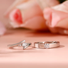 Load image into Gallery viewer, Silver Couple Ring Silver Rings For Couples on Anniversary