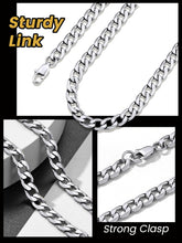 Load image into Gallery viewer, Silver Curb chain for Men and Boys