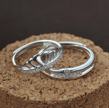 Load image into Gallery viewer, Silver Couple Rings Silver Ring for Couples on Anniversary