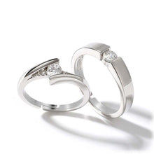 Load image into Gallery viewer, Silver Couple Ring Silver Rings For Couples on Anniversary