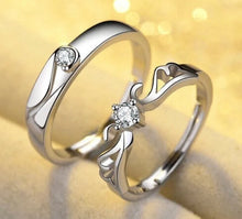 Load image into Gallery viewer, Silver Couple Rings Silver Ring for couples on Anniversary