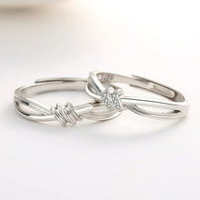 Load image into Gallery viewer, Silver Couple Ring Silver Ring for Couples on Anniversary