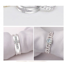 Load image into Gallery viewer, Silver Couple Rings Silver Ring For Couple on Anniversary