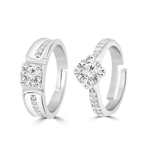 Load image into Gallery viewer, Silver Couple Rings Silver Ring for couples on Anniversary