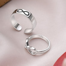 Load image into Gallery viewer, Silver Couple Ring Silver Ring For Couples on Anniversary