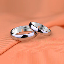 Load image into Gallery viewer, Silver Ring for couples Silver band for couples
