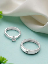 Load image into Gallery viewer, Silver Couple Rings Silver Ring For Couple on Anniversary