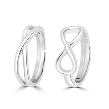 Load image into Gallery viewer, Silver Couple Ring Silver Ring For Couples on Anniversary