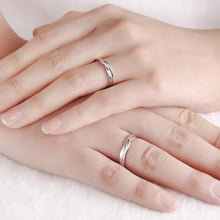 Load image into Gallery viewer, Silver Couple Ring Silver Rings for Couple on Anniversary
