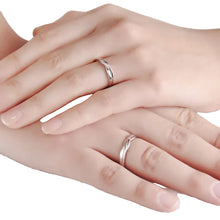 Load image into Gallery viewer, Silver Couple Ring Silver Rings for Couple on Anniversary