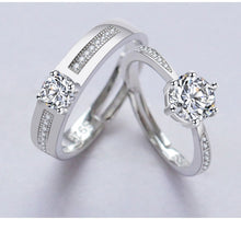 Load image into Gallery viewer, Silver Couple Rings Silver Ring for Couples on Anniversary