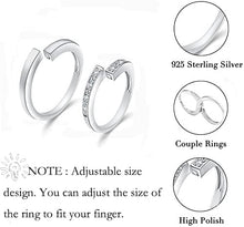 Load image into Gallery viewer, Silver Couple Ring Silver Rings for Couple