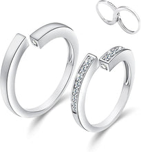 Load image into Gallery viewer, Silver Couple Ring Silver Rings for Couple