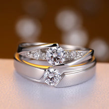 Load image into Gallery viewer, Silver Couple Rings Silver Ring For Couple on Anniversary