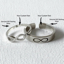 Load image into Gallery viewer, Silver Couple Ring Silver Ring For Couples on Anniversary