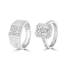 Load image into Gallery viewer, Silver Couple Rings Silver Ring for couples on Anniversary