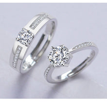 Load image into Gallery viewer, Silver Couple Rings Silver Ring for Couples on Anniversary
