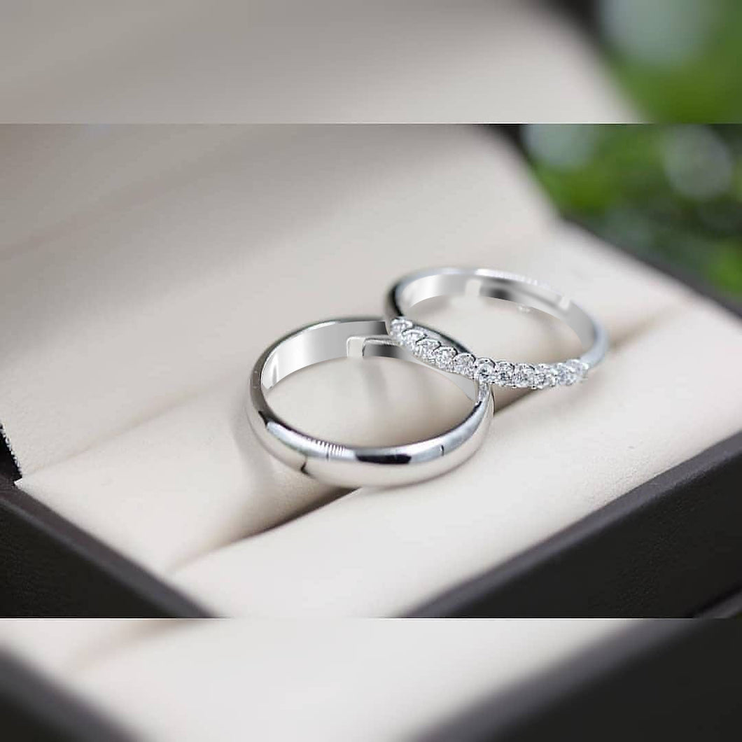 Silver Couple Rings Silver Ring For Couple on Anniversary