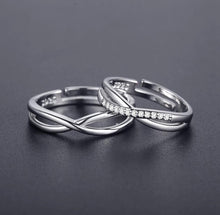 Load image into Gallery viewer, Silver Couple Ring Silver infinity Rings for Couple