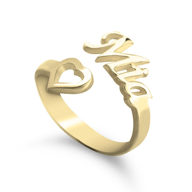 Silver Name Ring For Girls and Women name Ring