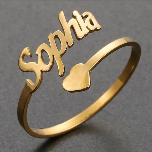 Silver Name Ring For Girls and Women Name Ring
