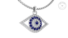Load image into Gallery viewer, Silver Pendant For Girls and Women Evil Eye Pendant
