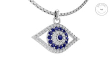 Load image into Gallery viewer, Silver Pendant For Girls and Women Evil Eye Pendant