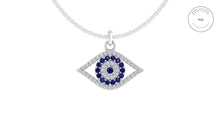 Load image into Gallery viewer, Silver Pendant For Girls and Women Evil Eye Pendant
