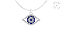 Load image into Gallery viewer, Silver Pendant For Girls and Women Evil Eye Pendant