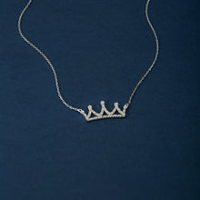 Load image into Gallery viewer, Silver Queen Crown Necklace for Girls and Women
