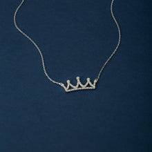 Load image into Gallery viewer, Silver Queen Crown Necklace for Girls and Women