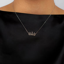 Load image into Gallery viewer, Silver Queen Crown Necklace for Girls and Women