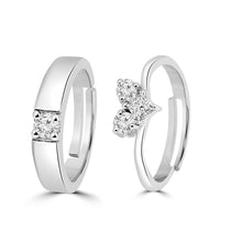 Load image into Gallery viewer, Silver Couple Rings Silver Ring for couples on Anniversary