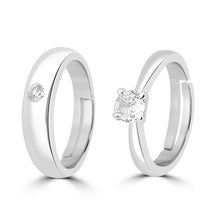 Load image into Gallery viewer, Silver Couple Rings Silver Ring For Couple on Anniversary