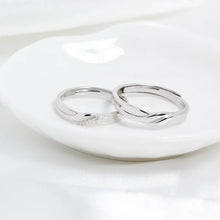 Load image into Gallery viewer, Silver Couple Ring Silver Rings for Couple on Anniversary