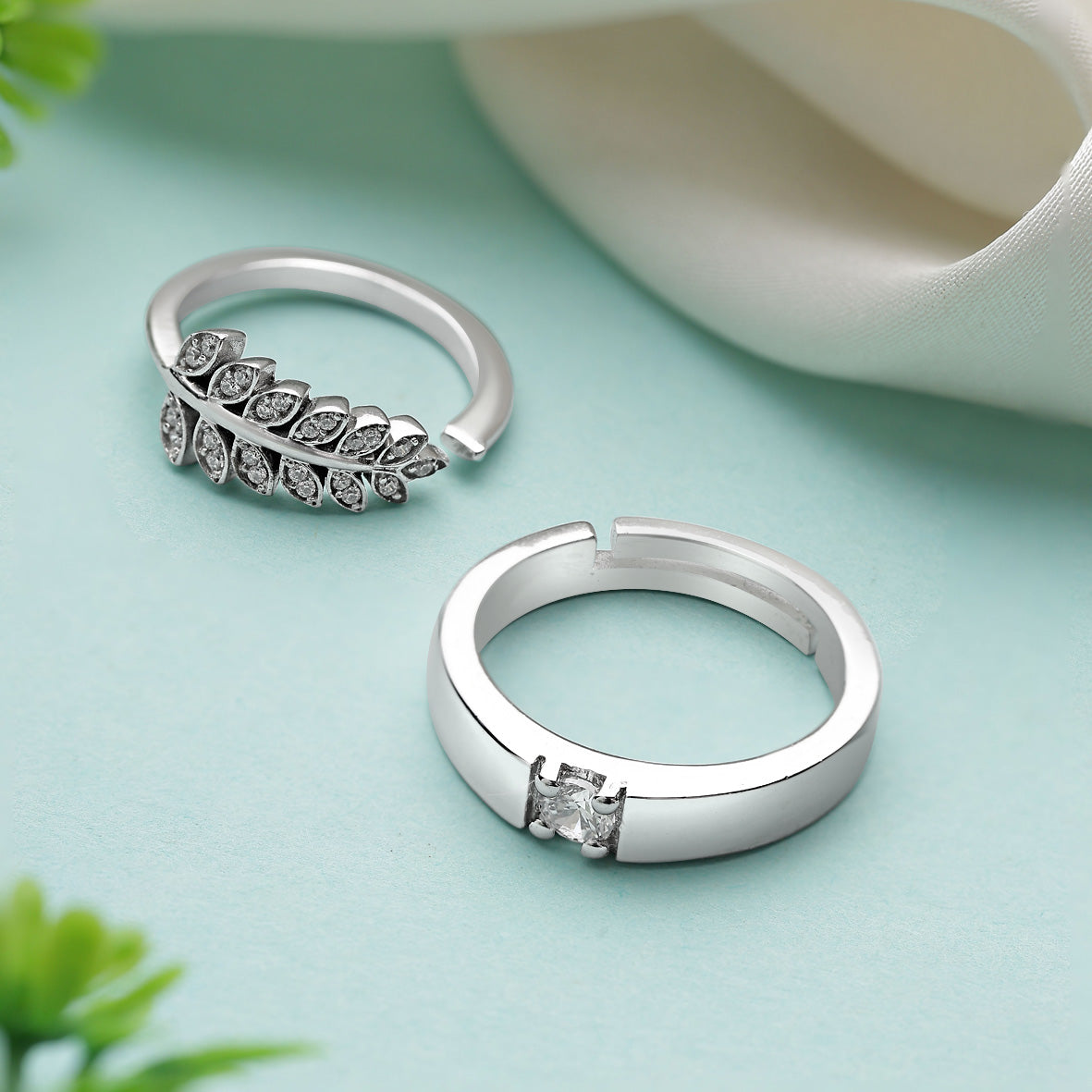 Silver Couple Rings Silver Ring For Couple on Anniversary Zevrr