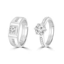 Load image into Gallery viewer, Silver Couple Rings Silver Ring for Couples on Marriage