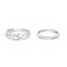 Load image into Gallery viewer, Silver Couple Ring Silver Ring for Couples on Anniversary