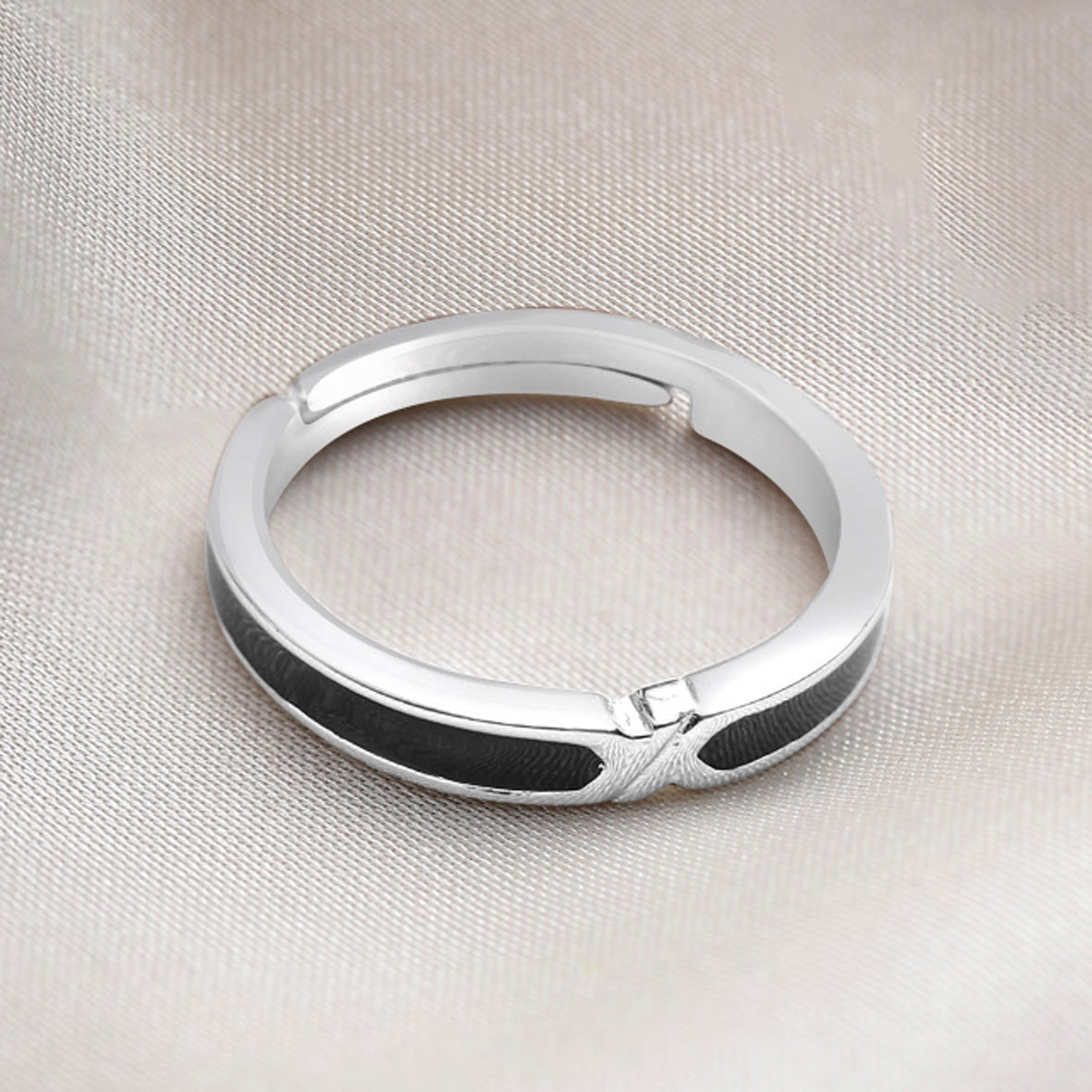 Silver Ring for men and Boys Plain Silver Ring - Main Image