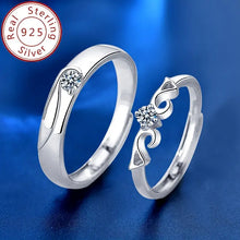 Load image into Gallery viewer, Silver Couple Rings Silver Ring for couples on Anniversary