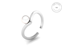Load image into Gallery viewer, Silver Ring For Girls and Women Pearl Ring