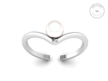 Load image into Gallery viewer, Silver Ring For Girls and Women Pearl Ring
