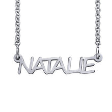 Load image into Gallery viewer, Silver Name Necklace For Girls and Women Name Pendant
