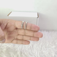 Load and play video in Gallery viewer, Silver Couple Rings Silver Ring for Couples on Anniversary
