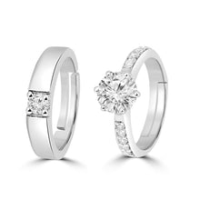 Load image into Gallery viewer, Silver Couple Ring Silver Ring for Couples