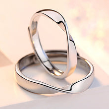 Load image into Gallery viewer, Silver Couple Rings Silver Gift for Anniversary

