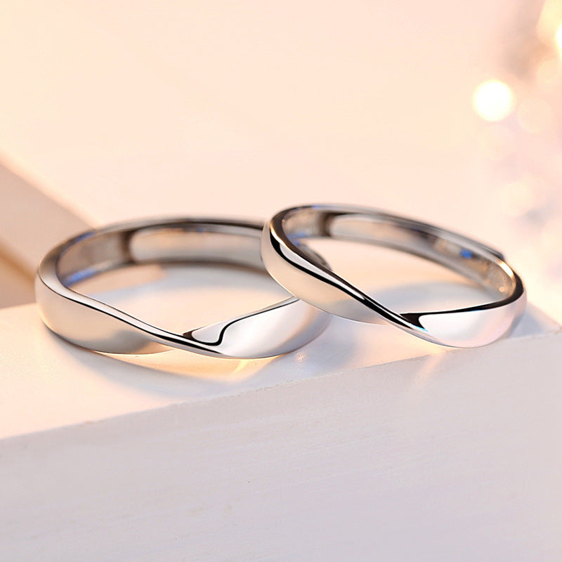 Silver Couple Rings Silver Gift for Anniversary
