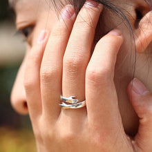 Load image into Gallery viewer, Silver Hug Ring For Girls and Women Silver Ring